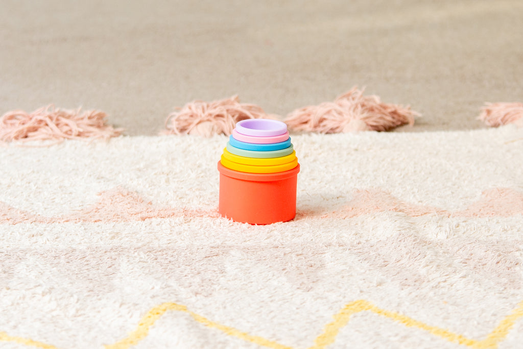 Tickit Silisoft Round Stacking Cups (Rainbow) Pk7