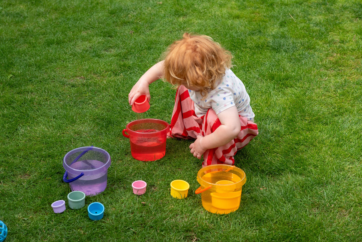 Tickit Silisoft Round Stacking Cups (Rainbow) Pk7