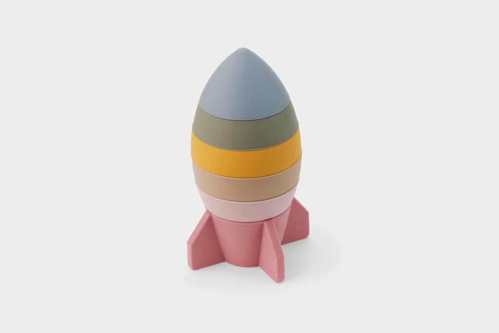 Tickit Silisoft Rocket Stacker (Earth) Pk6