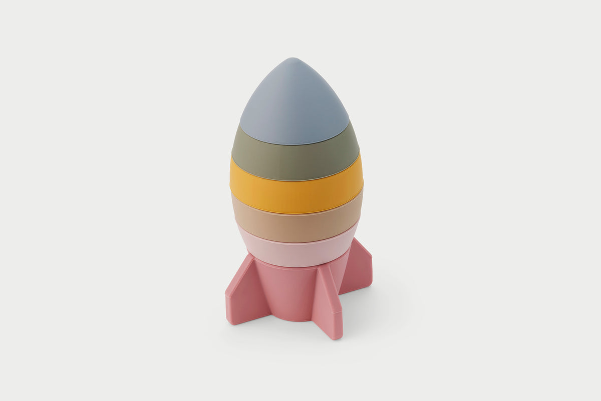 Tickit Silisoft Rocket Stacker (Earth) Pk6