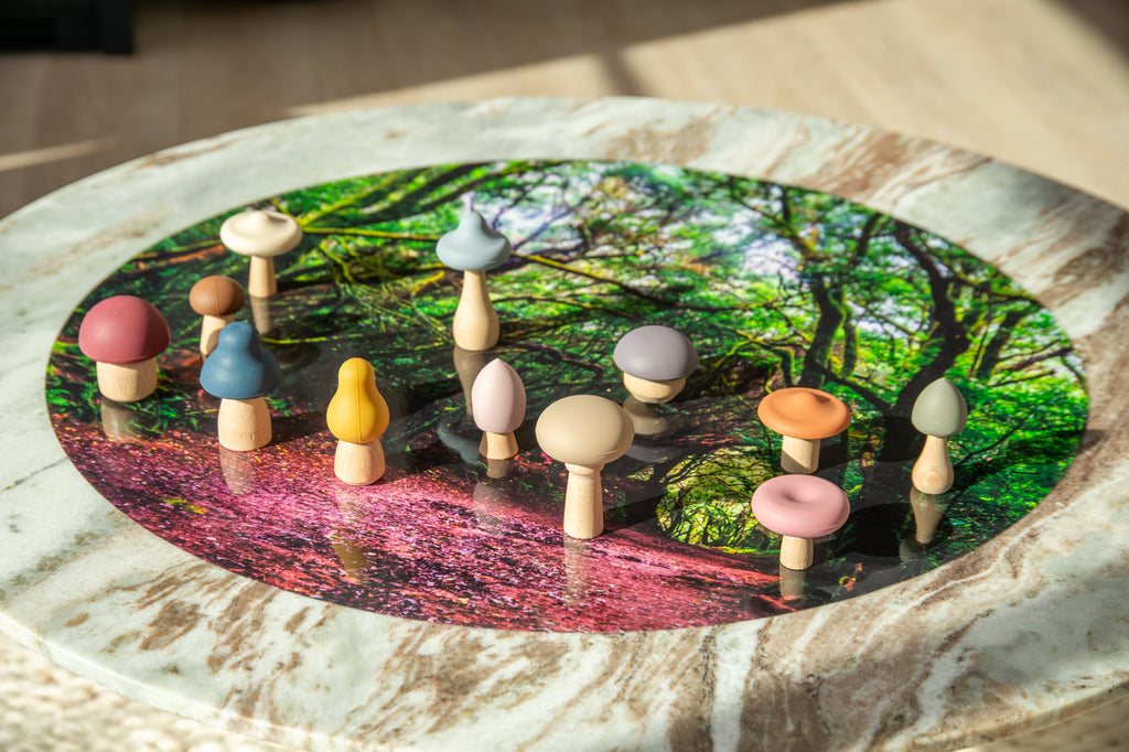Tickit Silisoft Woodland Mushrooms (earth) Pk12 FSC 100%