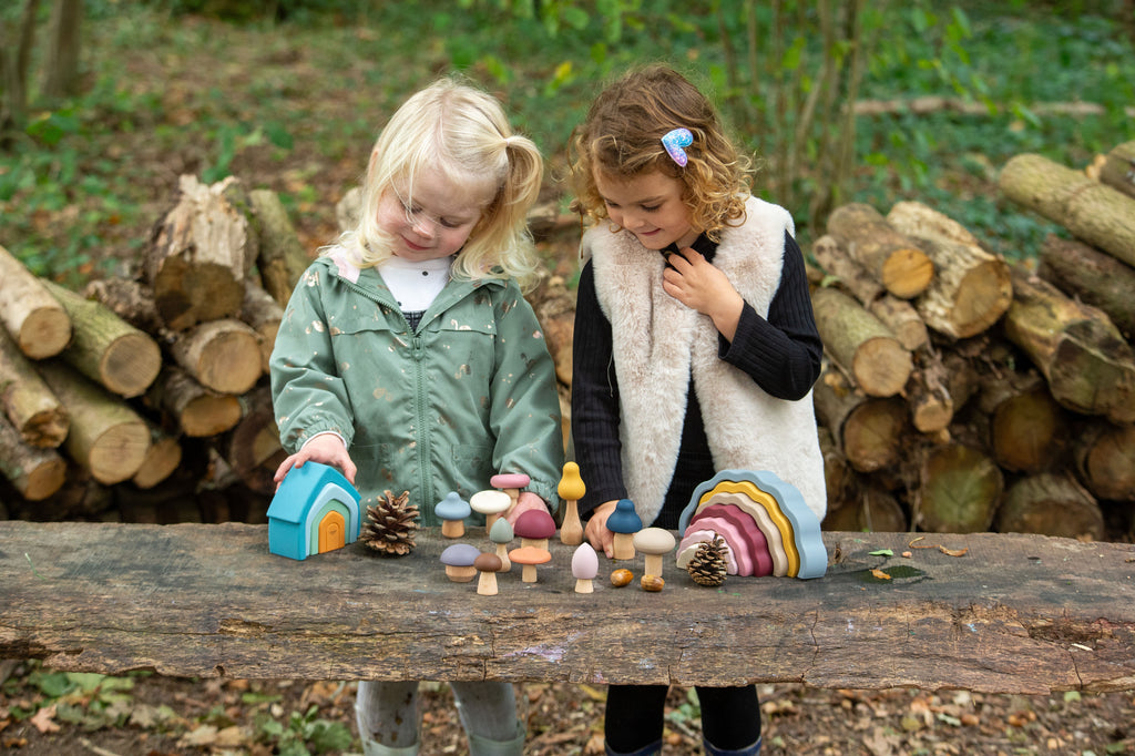 Tickit Silisoft Woodland Mushrooms (earth) Pk12 FSC 100%