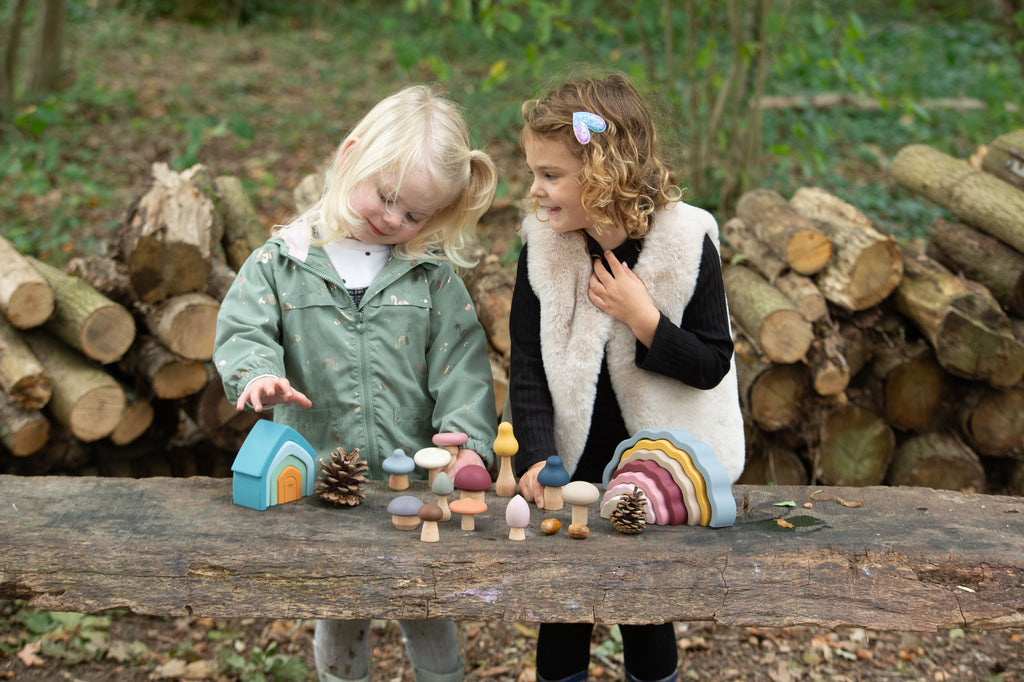 Tickit Silisoft Woodland Mushrooms (earth) Pk12 FSC 100%