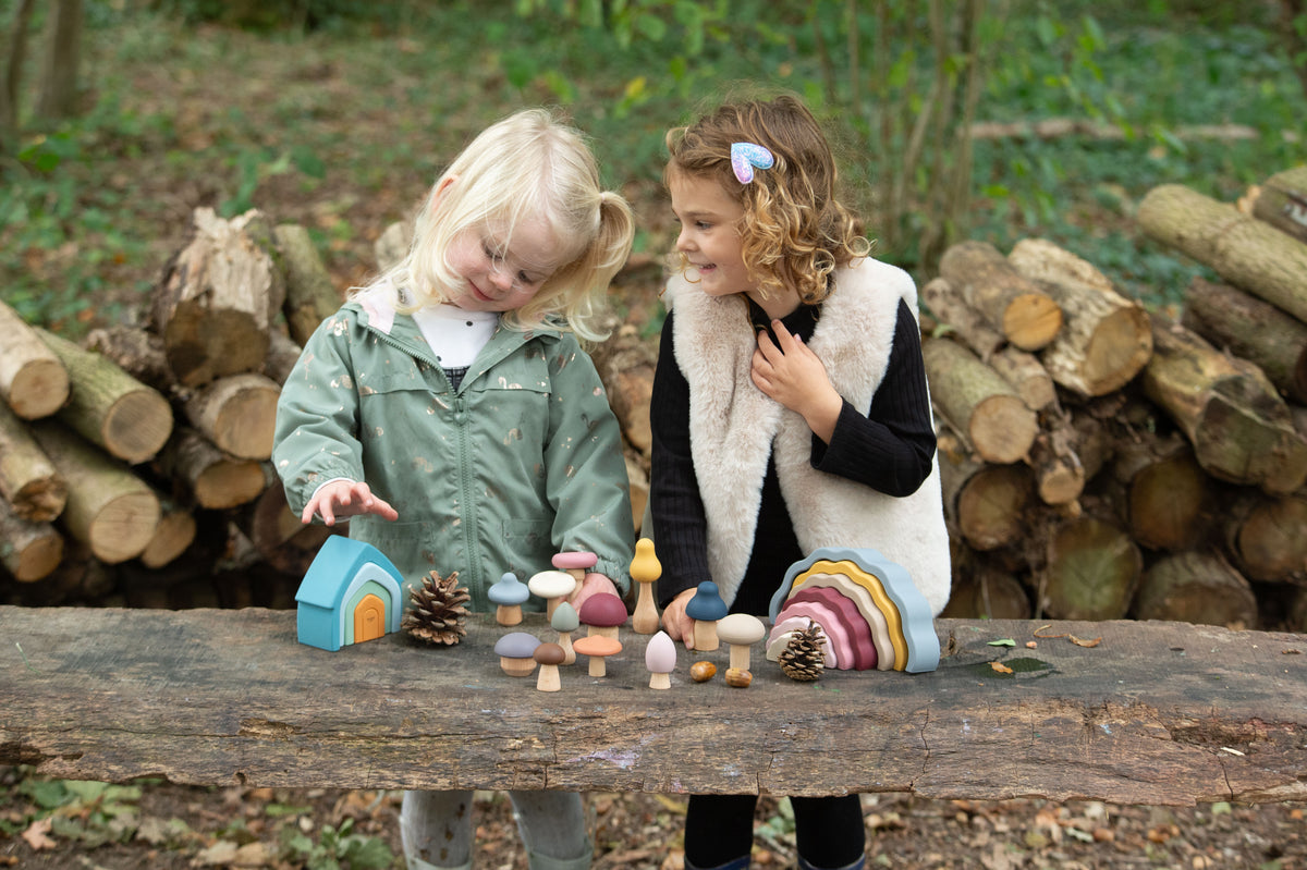 Tickit Silisoft Woodland Mushrooms (earth) Pk12 FSC 100%