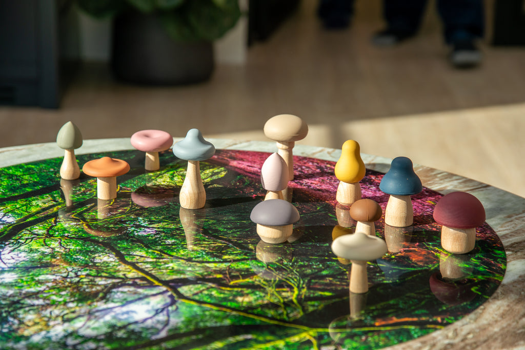 Tickit Silisoft Woodland Mushrooms (earth) Pk12 FSC 100%