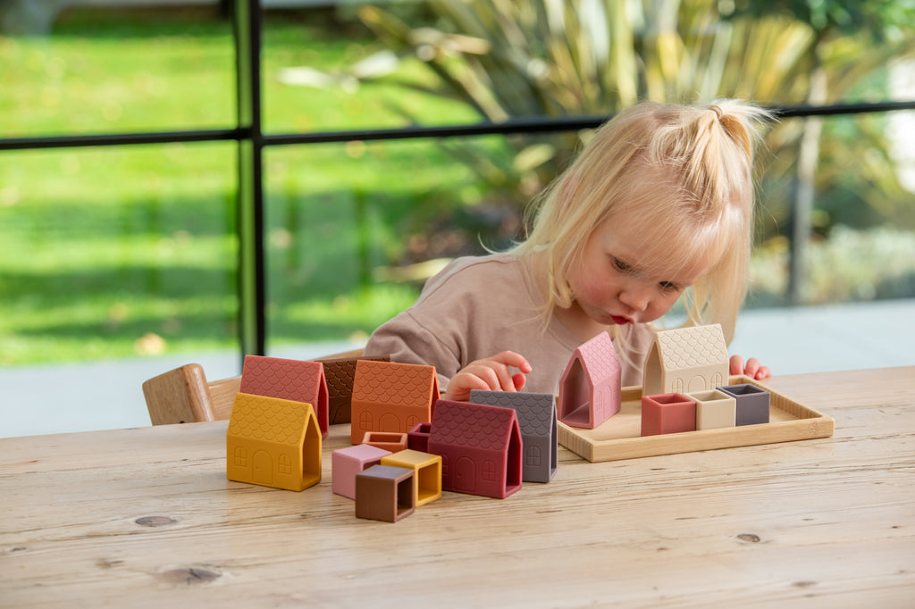 Tickit Silisoft Village Blocks (earth) Pk16 FSC 100%