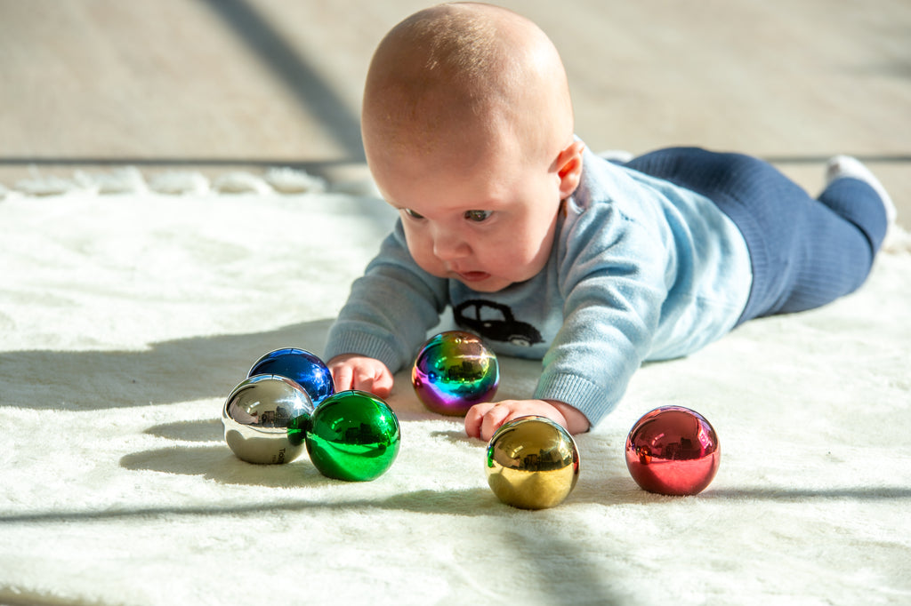 Tickit Sensory Steel Colour Mystery Balls Pk6