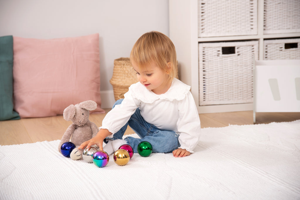 Tickit Sensory Steel Colour Mystery Balls Pk6