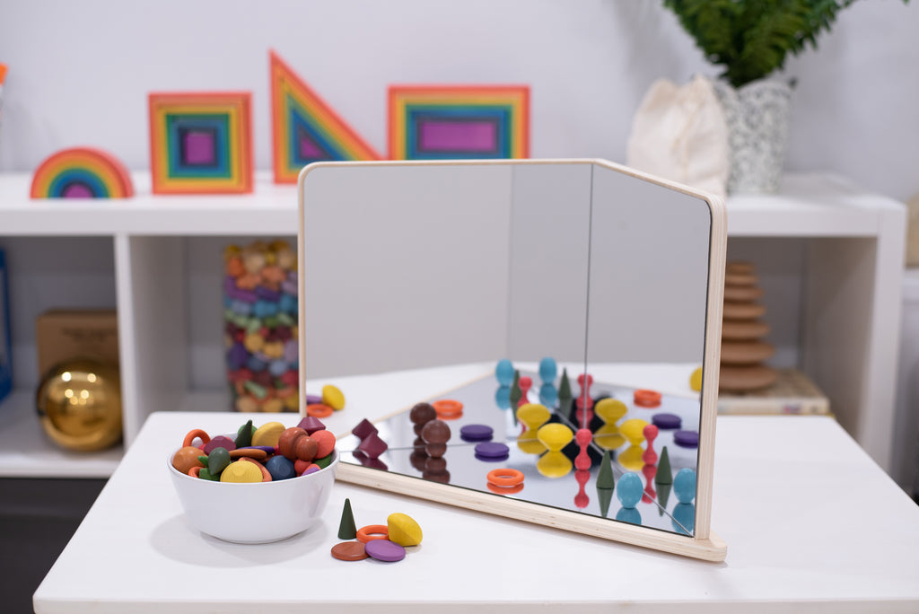 Tickit Wooden 4-Way Mirror FSC 100%