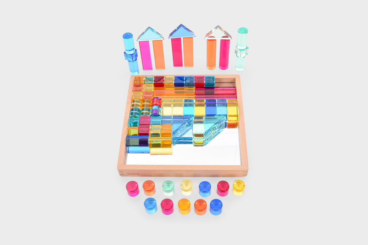 Tickit Gem Building Shapes Mirror Tray Pk72 FSC 100%