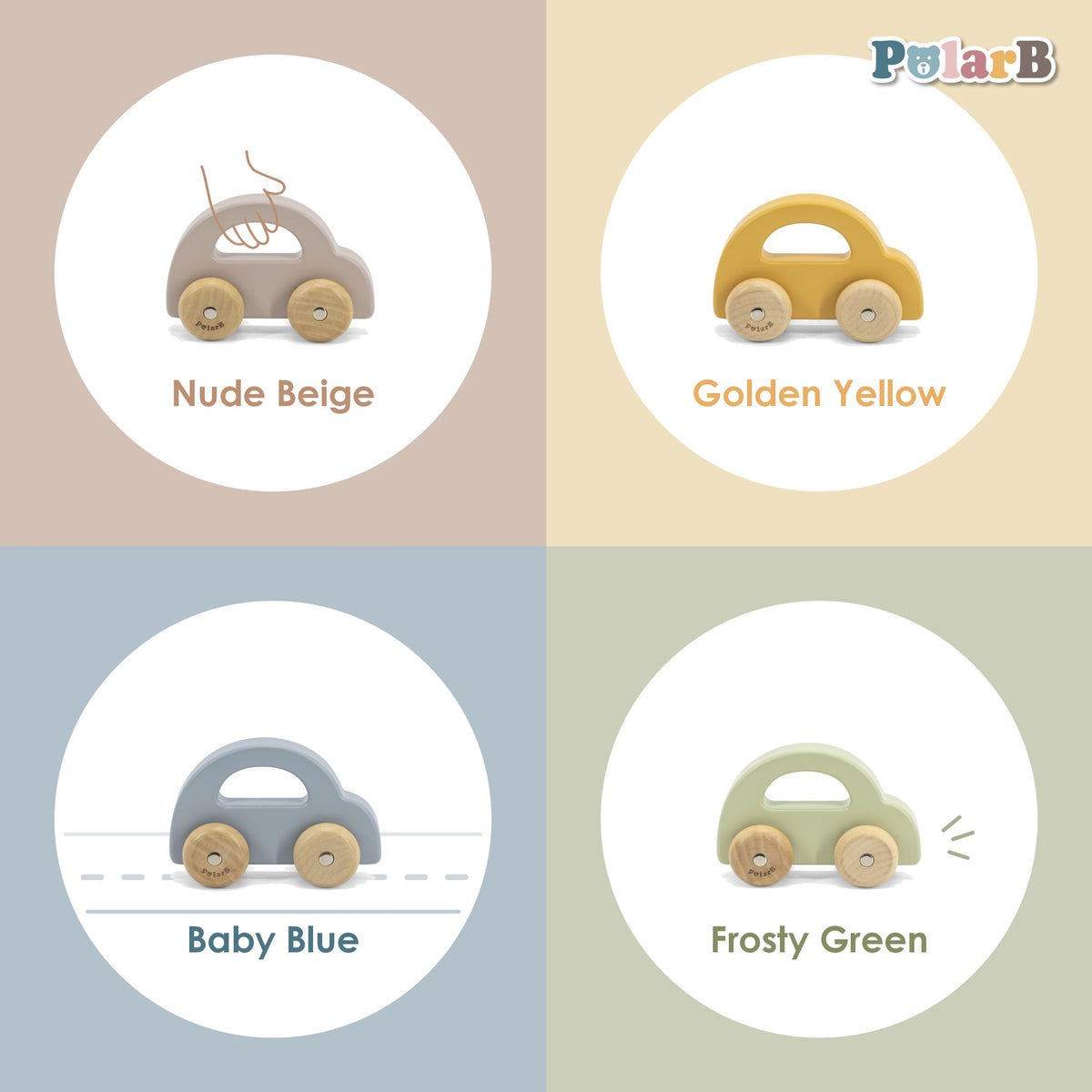 Tickit Wooden Car Green
