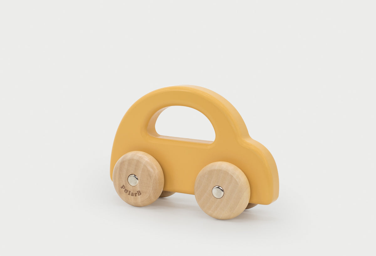 Tickit Wooden Car Yellow