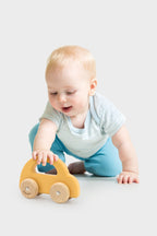 Tickit Wooden Car Yellow