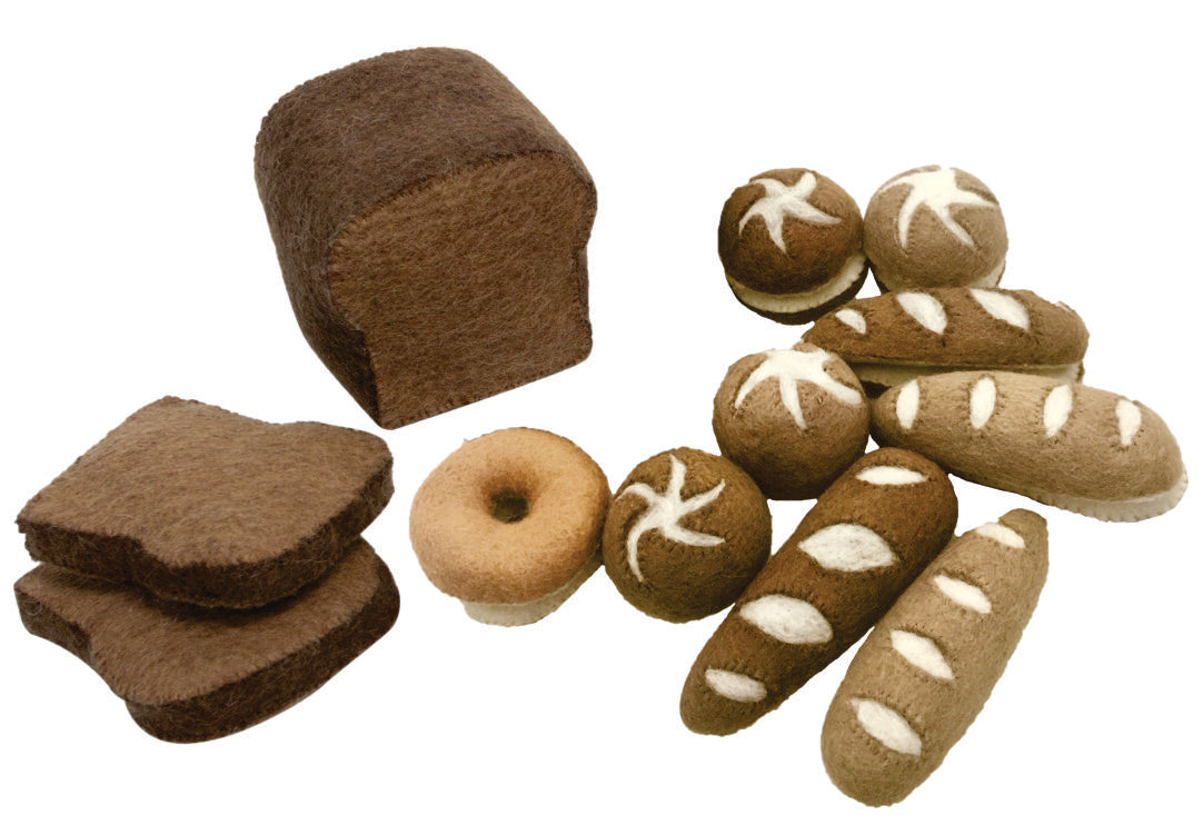 Papoose Felt Food Bread Set/17pc