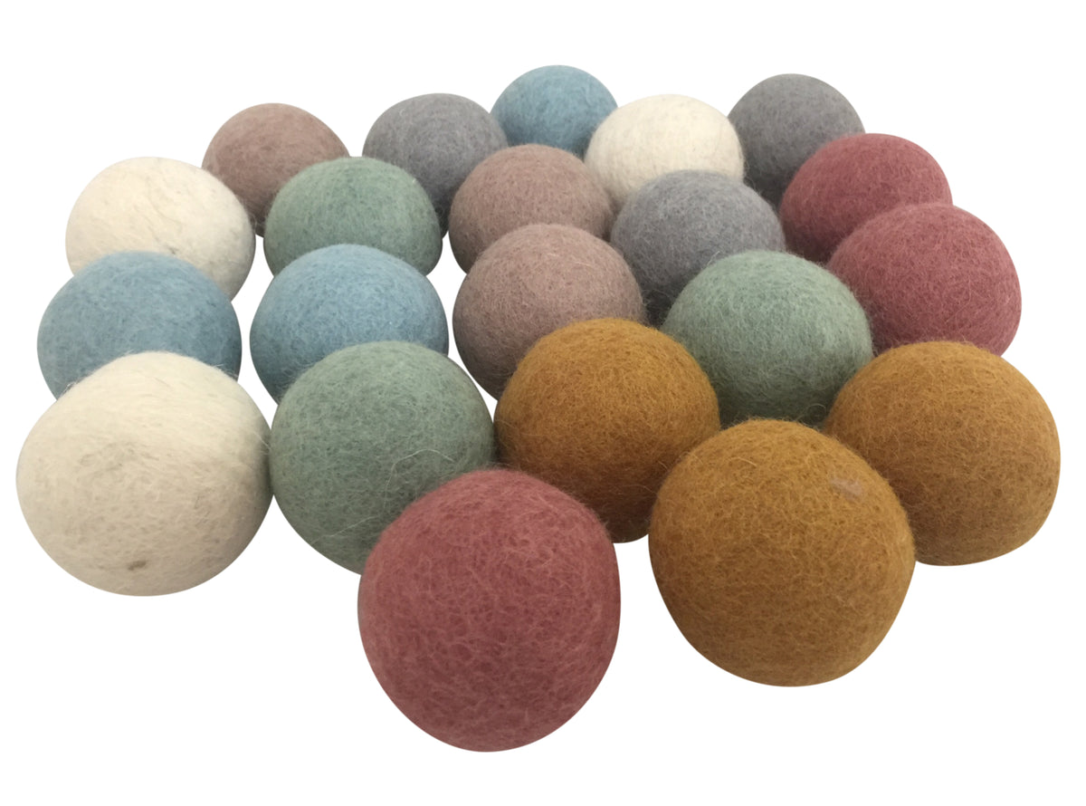 Papoose Earth Felt Balls 3.5cm/7pc