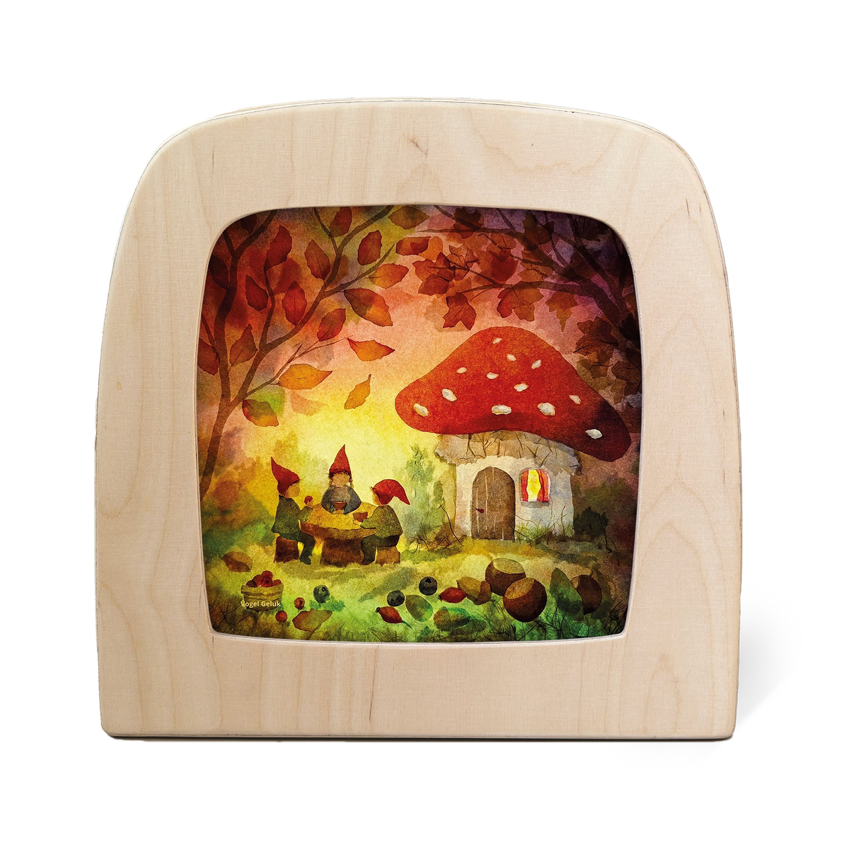Toverlux Silhouette Vogel Geluk Gnome Picnic