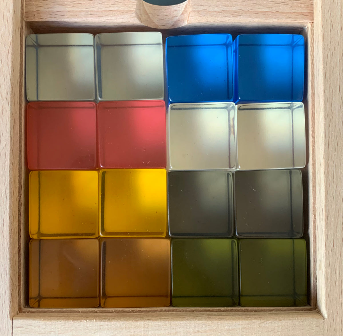 Papoose Earth Lucite Cubes/16pc