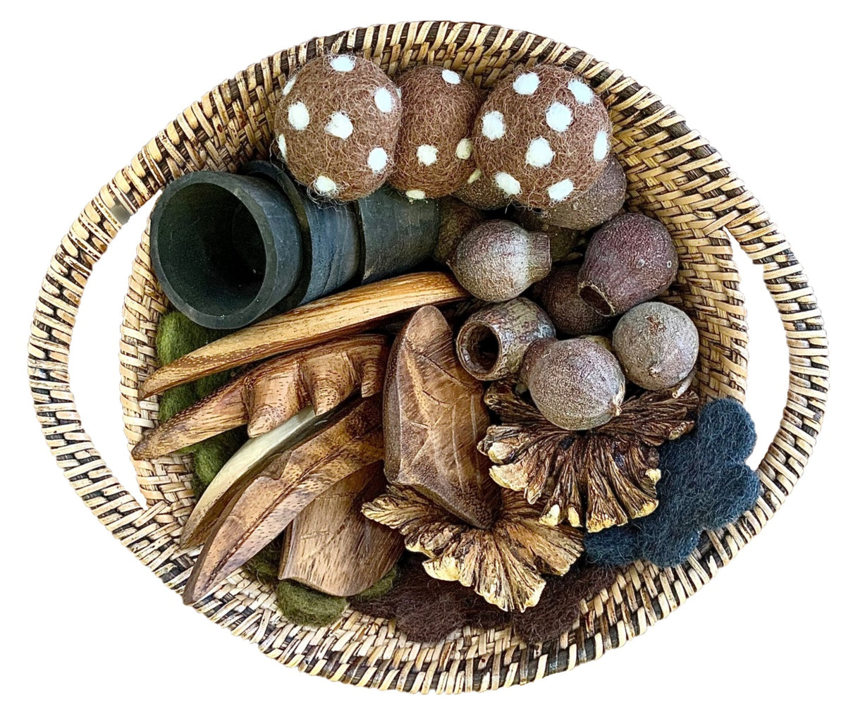 Papoose Nature Loose Parts Basket/35pc