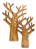 Papoose Carved Tree Set/2pc