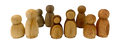 Papoose Mini WW Wood Folk/10pc